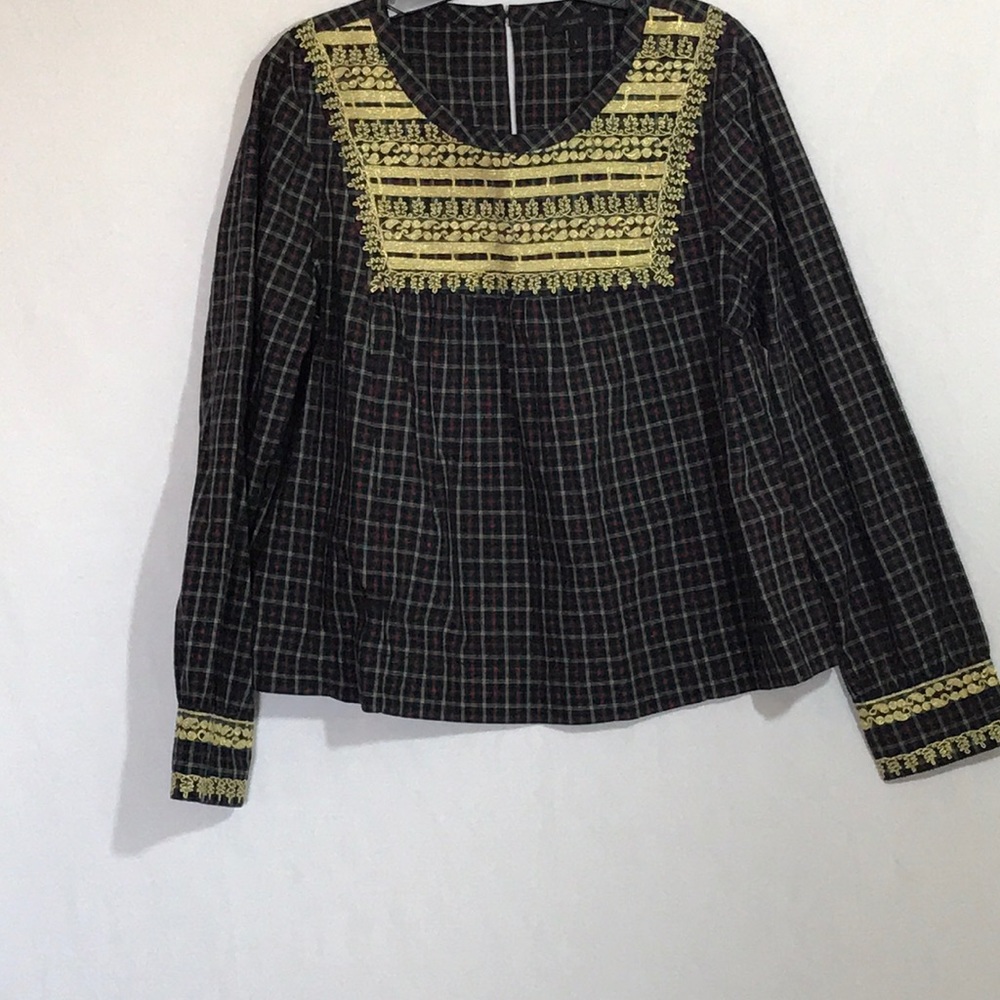 J Crew plaid blouse